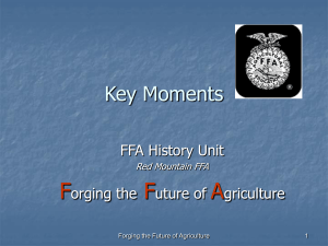 F A Key Moments FFA History Unit