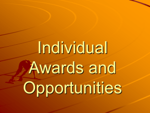 Individual Awards and Opportunities