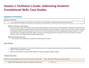 Session 1 Facilitator’s Guide: Addressing Students’ Foundational Skills: Case Studies