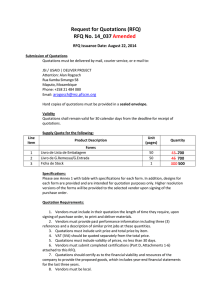 Request for Quotations (RFQ) RFQ No. 14_037 Amended