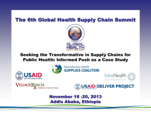 CLICK TO ADD TITLE The 6th Global Health Supply Chain Summit