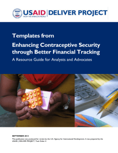 Templates from Enhancing Contraceptive Security through Better Financial Tracking