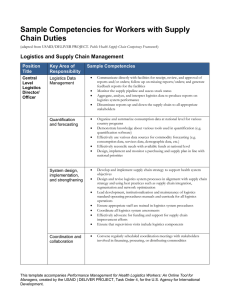 Sample Competencies for Workers with Supply Chain Duties