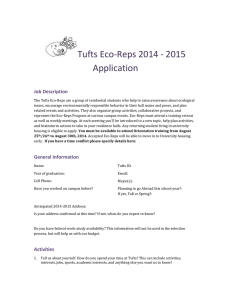 Tufts Eco-Reps 2014 - 2015 Application  Job Description