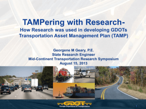 TAMPering with Research- How Research was used in developing GDOTs