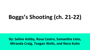 Boggs’s Shooting (ch. 21-22) By: Seline Ashby, Rosa Castro, Samantha Liets,