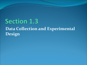Data Collection and Experimental Design