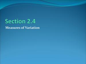 Measures of Variation
