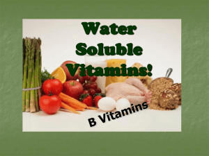 Water Soluble Vitamins!