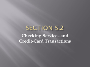 Checking Services and Credit-Card Transactions