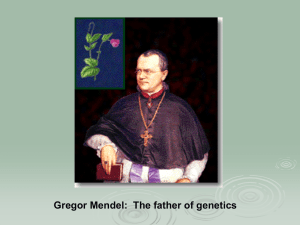 Gregor Mendel:  The father of genetics