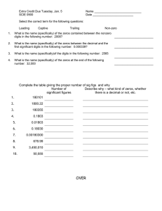 Significant Figures