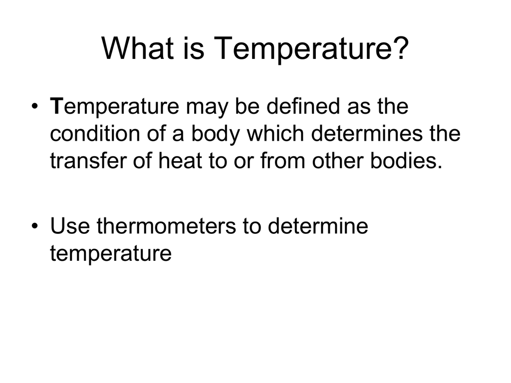 What Is Temperature? Definition in Science