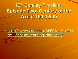 12 Century Timelines Episode Two: Century of the Axe (1100-1200)