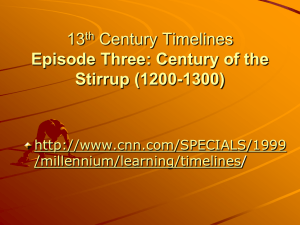13 Century Timelines Episode Three: Century of the Stirrup (1200-1300)