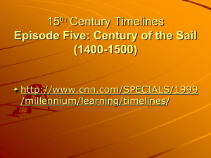 15 Century Timelines Episode Five: Century of the Sail (1400-1500)