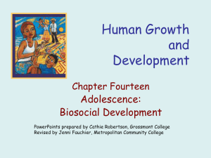 Human Growth and Development Adolescence: