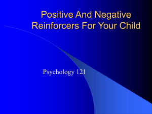 Positive And Negative Reinforcers For Your Child Psychology 121