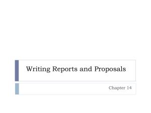 Writing Reports and Proposals Chapter 14