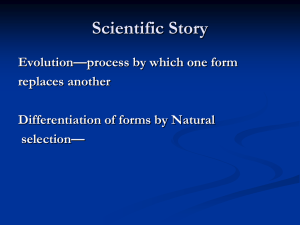 Scientific Story Evolution—process by which one form replaces another