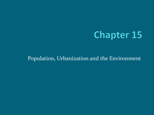 Population, Urbanization and the Environment