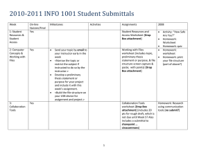 2010-2011 INFO 1001 Student Submittals