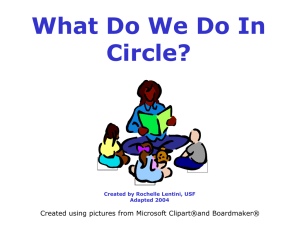 What Do We Do In Circle? Created by Rochelle Lentini, USF