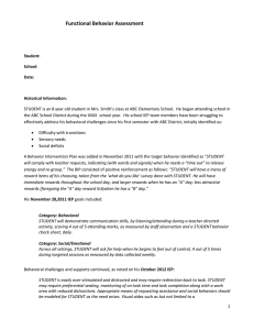 Functional Behavior Assessment