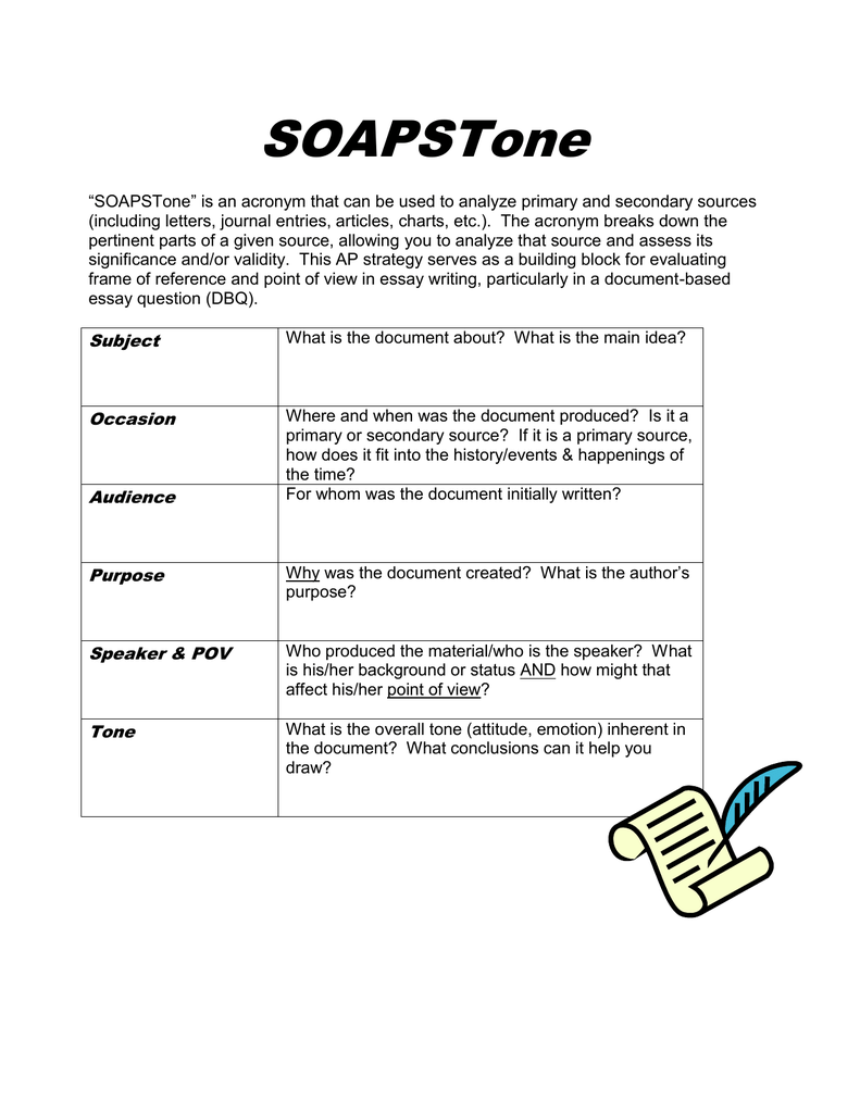 Soapstone English Chart