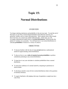 Topic 15:  Normal Distributions 11
