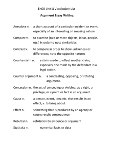 3 Argument Essay Writing especially of an interesting or amusing nature