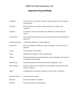 Counter-argument Sentence Starters