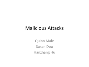 Malicious Attacks Quinn Male Susan Dou Hanzhang Hu
