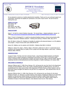 DFSM E-Newsletter February 2006  Volume 2 – No. 2