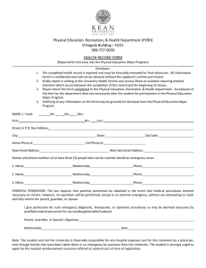 Physical Education, Recreation, &amp; Health Department (PERH) D’Angola Building – D221 908-737-0650