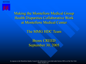 Making the Montefiore Medical Group Health Disparities Collaborative Work