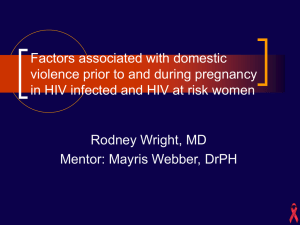 Factors associated with domestic violence prior to and during pregnancy