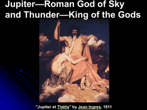 —Roman God of Sky Jupiter —King of the Gods and Thunder