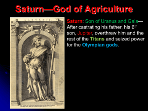 —God of Agriculture Saturn — :