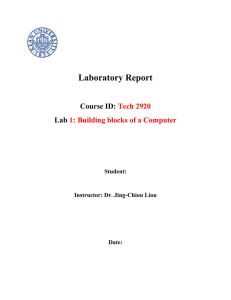 Laboratory Report  Course ID: Lab
