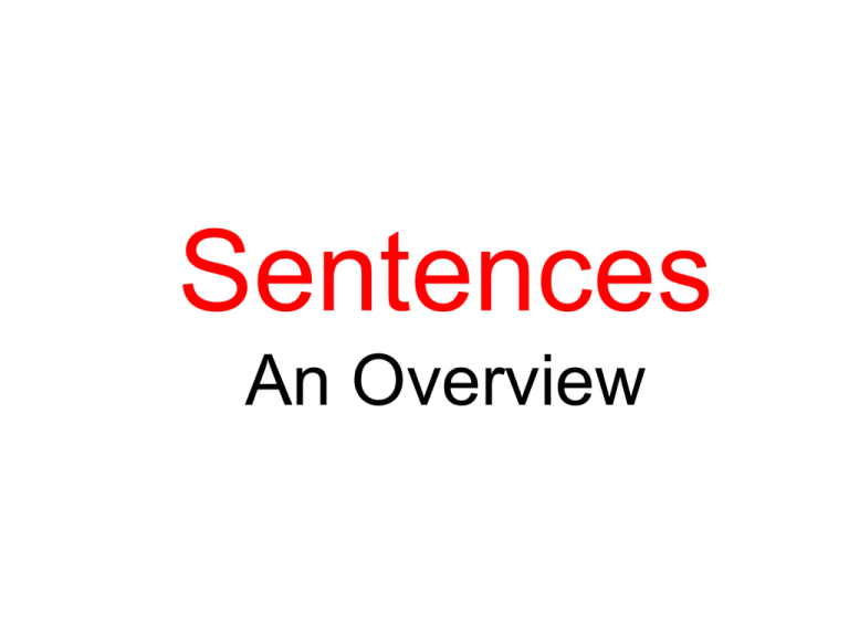 sentences-an-overview