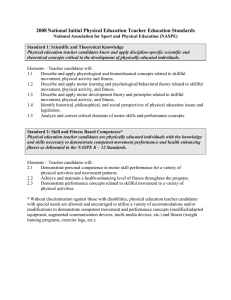 2008 National Initial Physical Education Teacher Education Standards