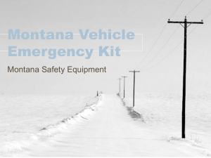 Montana Vehicle Emergency Kit Montana Safety Equipment