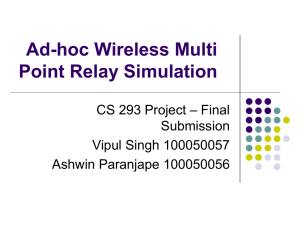 Ad-hoc Wireless Multi Point Relay Simulation – Final CS 293 Project