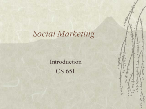 Social Marketing Introduction CS 651