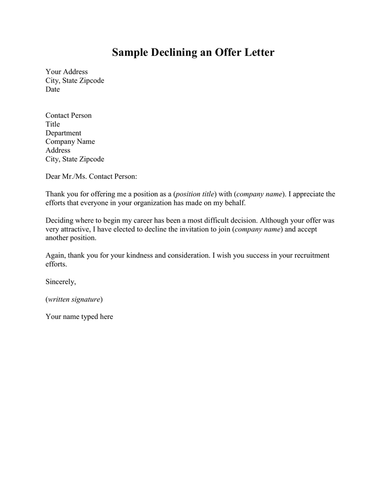 Free 7 Sample Refusal Letter Templates In Ms Word Pdf