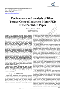 International Electrical Engineering Journal (IEEJ) Vol. 6 (2015) No.X, pp. XX-XX