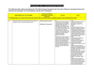 Professional, State, and Institutional Standards