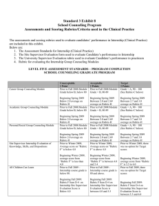 Standard 3 Exhibit 8 School Counseling Program