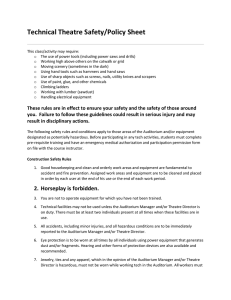 Technical Theatre Safety/Policy Sheet